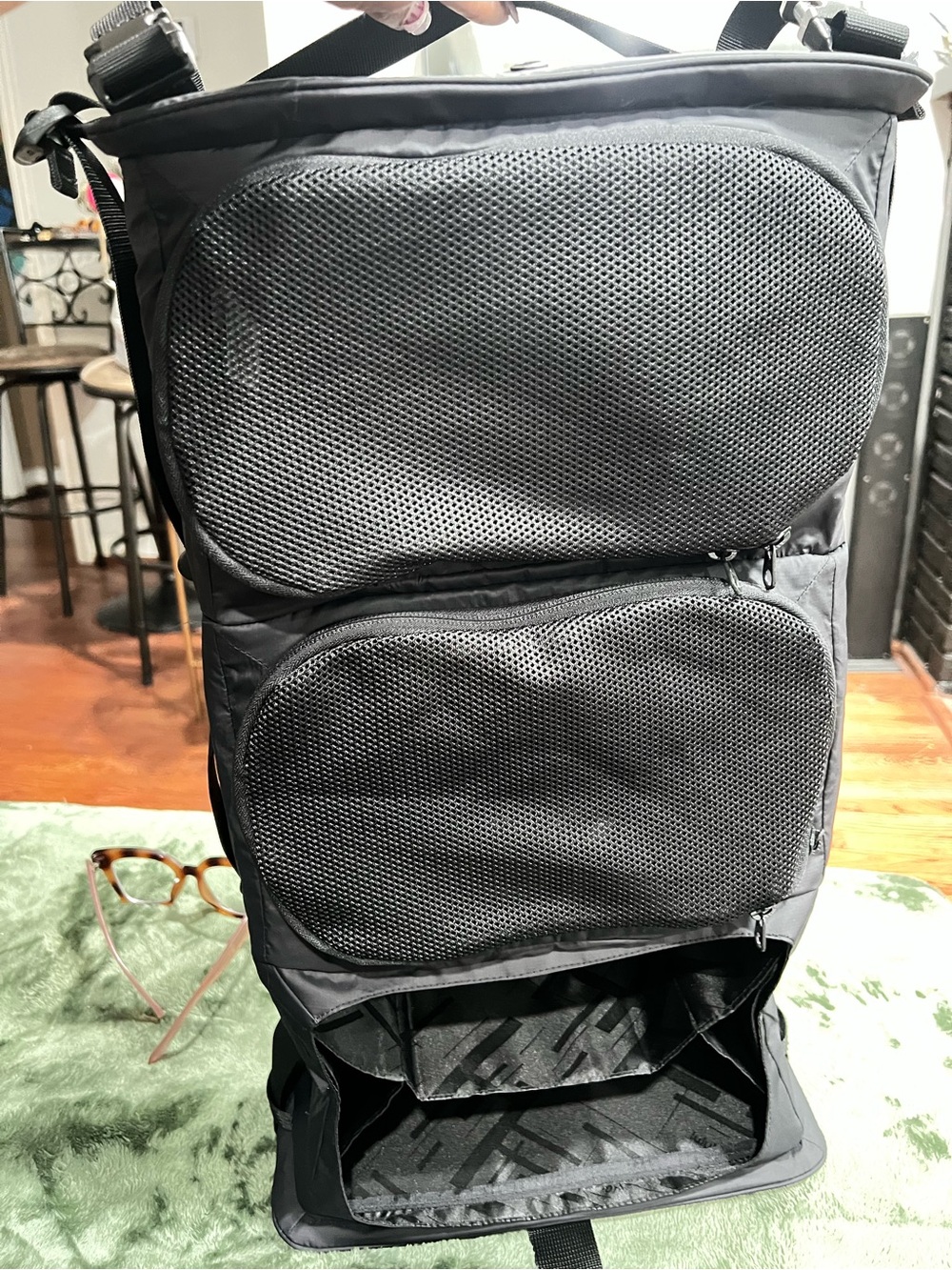 lululemon athletica Black Compact Sling Pack with Center Webbing Strap